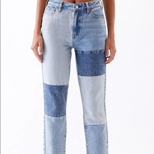 PacSun Patch On Blue Mom Jeans